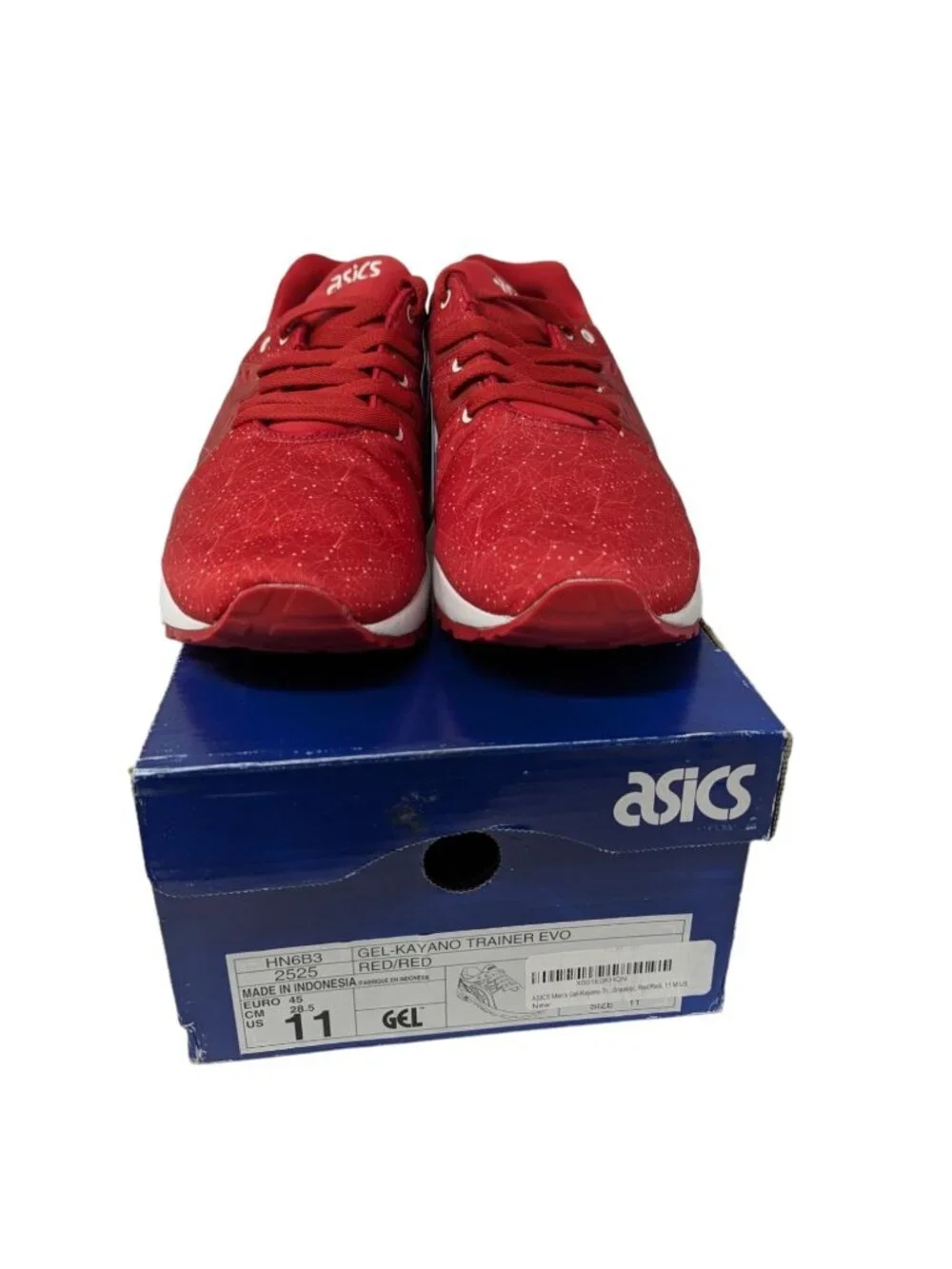 Mens Asics Gel-Kayano Trainer EVO Red Running Shoes Sneakers Trainers Size 11